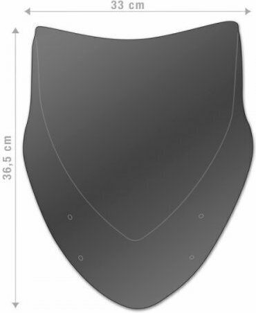 Barracuda Motorcycle Windshield & Windscreen Tinted Visor for Kawasaki Z 1000 KN1300/10