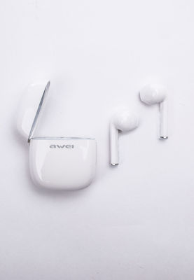 Awei T28 In-ear Bluetooth Handsfree Earphones with Sweat Resistance and Charging Case Whitά