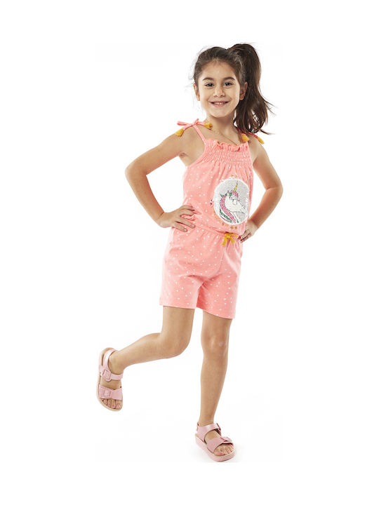 Evita Kids One-piece Fabric Shorts/Bermuda Pink