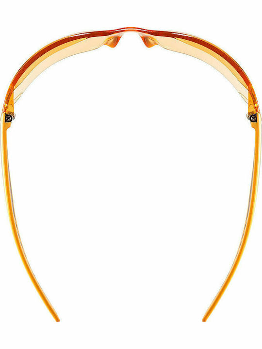 Uvex Sportstyle 204 Ανδρικά Γυαλιά Ηλίου με Πορτοκαλί Κοκκάλινο Σκελετό και Πορτοκαλί Καθρέφτη Φακό 5305253112