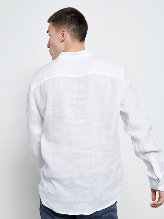 Funky Buddha Linen Shirt White