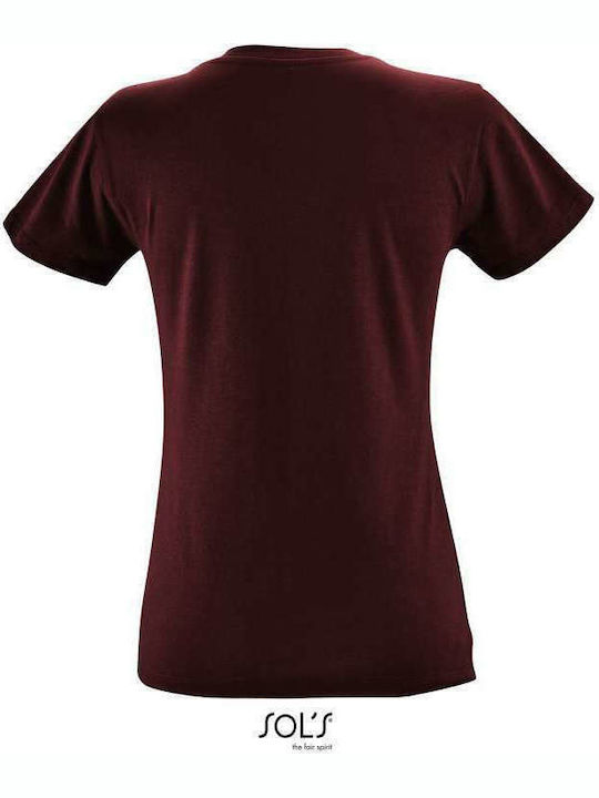 Sol's Regent Γυναικείο Διαφημιστικό T-shirt Κοντομάνικο Burgundy