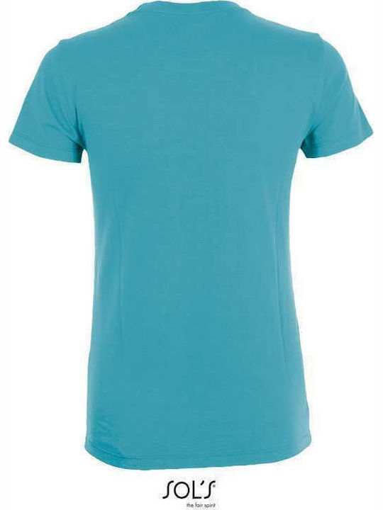 Sol's Regent Women's Short Sleeve Promotional T-Shirt Atoll Blue