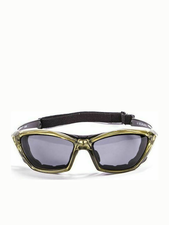 Ocean Sunglasses Lake Garda Men's Sunglasses with Green Plastic Frame and Blue Polarized Lens 0307-13000-5