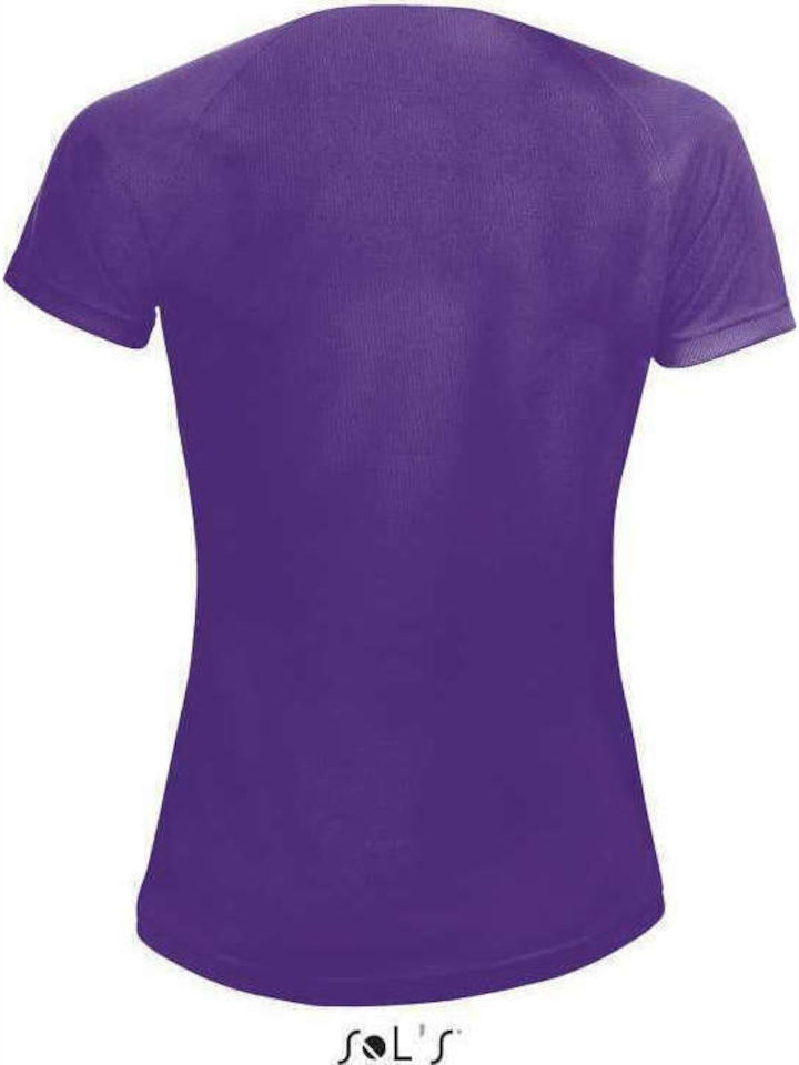 Sol's Sporty Γυναικείο Διαφημιστικό T-shirt Κοντομάνικο Dark Purple