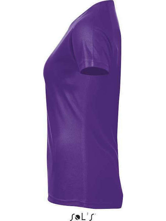 Sol's Sporty Γυναικείο Διαφημιστικό T-shirt Κοντομάνικο Dark Purple