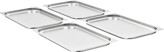 vidaXL Σκεύος Gastronorm Ανοξείδωτο GN1/1 με Βάθος 20mm (4τμχ)