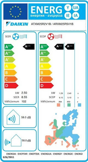 Daikin Siesta ATXM-R Κλιματιστικό Inverter 9000 BTU A+++/A+++ με WiFi και Τεχνολογία Flash Streamer