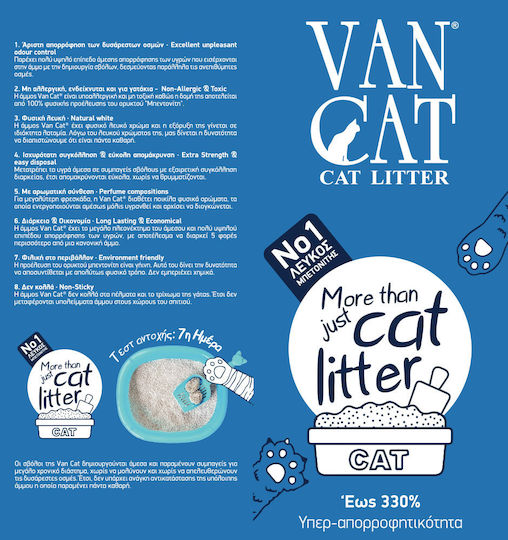 Van Cat Super Premium Bentonite Cat Litter Fine-Grained with Scent Marseille Soap 6lt
