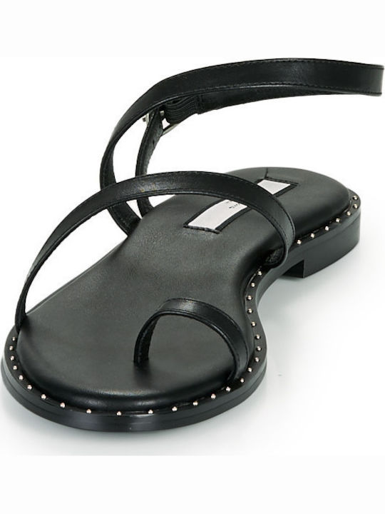Hayes Bass Women's Flat Sandals in Black Color
