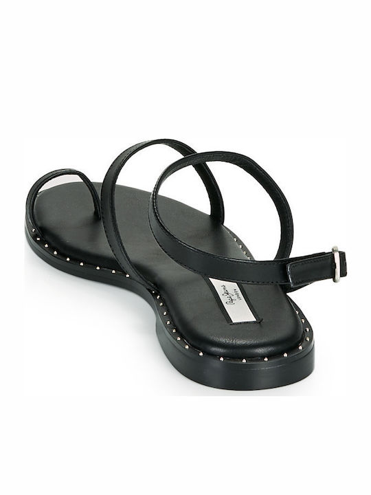 Hayes Bass Women's Flat Sandals in Black Color