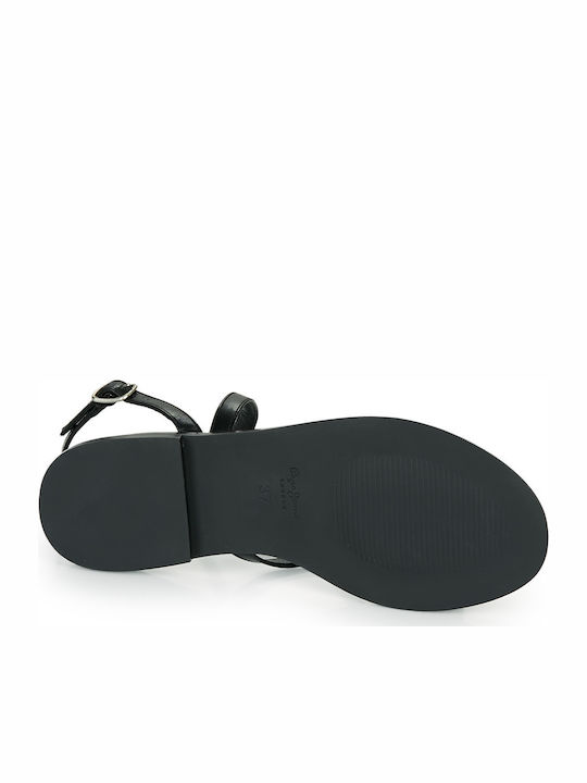 Hayes Bass Women's Flat Sandals in Black Color