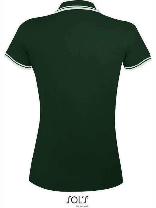 Sol's Pasadena Women's Short Sleeve Promotional Blouse Forest Green/White 00578-946