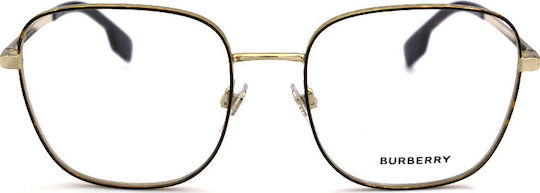 Burberry Elliott Metal Eyeglass Frame Butterfly Brown BE1347 1308