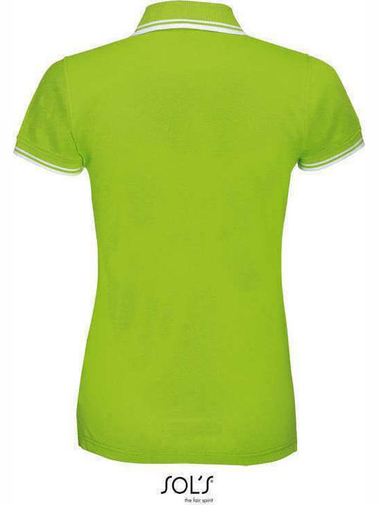 Sol's Pasadena Women's Short Sleeve Promotional Blouse Lime/White 00578-794