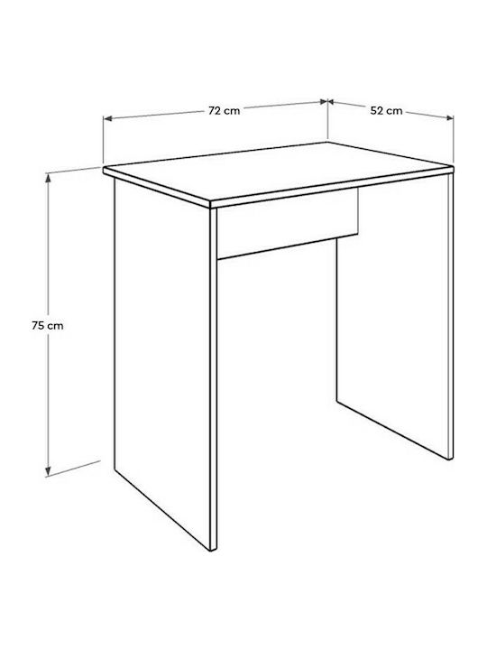 Kids Desk made of Melamine Sonoma / Natural 72x52x74cm