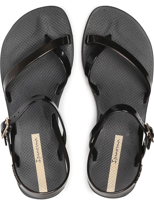 Fashion Sand VIII Σαγιονάρες σε στυλ Πέδιλα σε Μαύρο Χρώμα