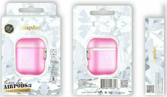 Kingxbar Nebula Husă în culoarea Roz pentru Apple AirPods 1 / AirPods 2