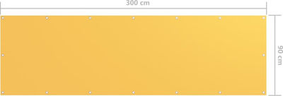 vidaXL Διαχωριστικό Σκίασης σε Ρολό Κίτρινο 0.9x3m από Ύφασμα Oxford