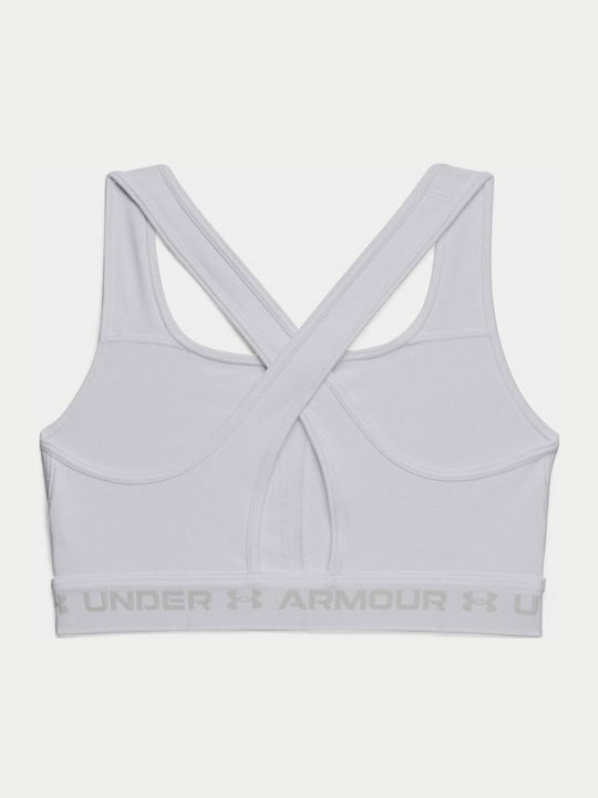 Crossback Mid Women's Sports Bra with Removable Padding White