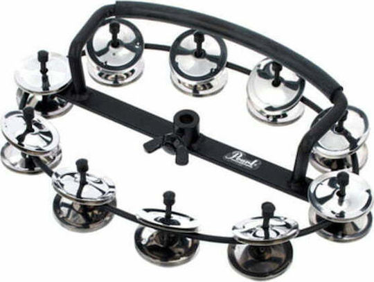 Pearl Jingle Ring Черен Металик Тамбурин Hi-Hat с два реда зили