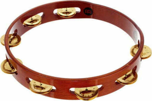 Meinl Traditional Καφέ Ξύλινο Ντέφι Χειρός με Μονή Σειρά Ζίλιες