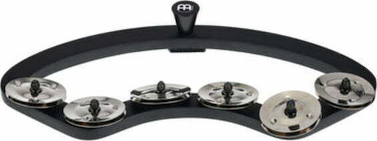 Meinl Backbeat Schwarz Hölzernes Hi-Hat Tamburin mit einer Reihe von Zils