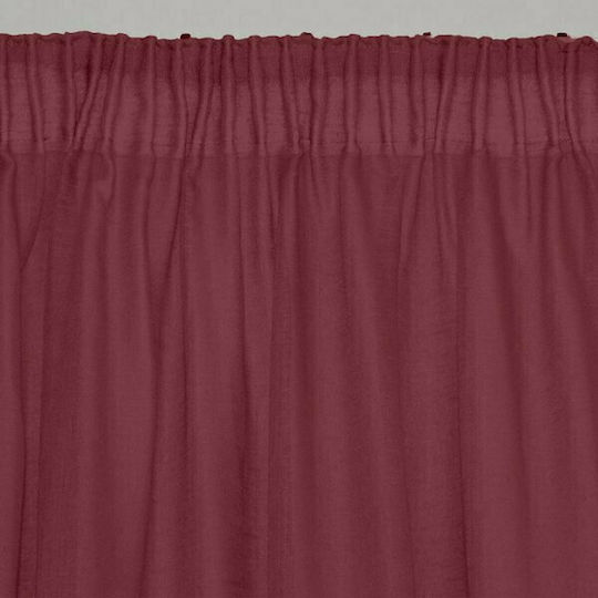 Lino Home Перде с Плик с Писалка Line 402 Бордо 300x295см