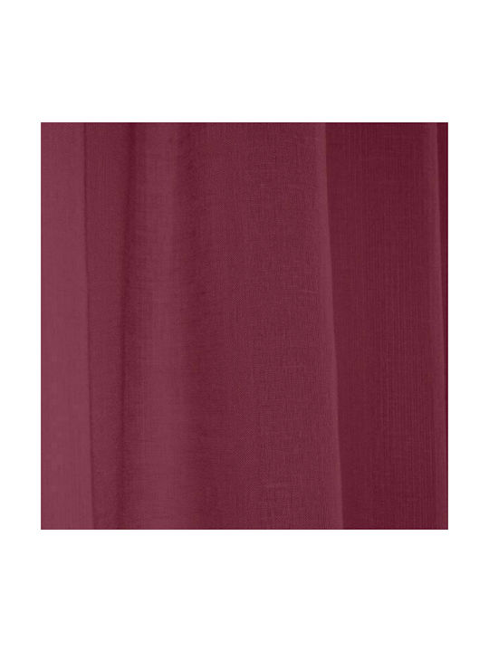 Lino Home Κουρτίνα με Τρέσα Line 304 Burgundy 300x295εκ.