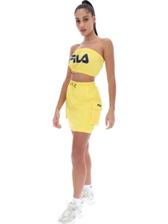 Farfalia Utility Women's Skirt-Shorts High-waisted Yellow