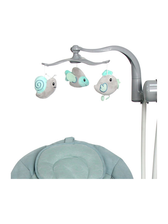Lorelli Electric Baby Relax Swing Tango with Music and Vibration Cool Grey Stars for Child up to 12kg
