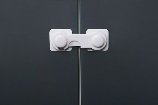 Dreambaby Cabinet & Drawer Lock with Sticker made of Plastic in White Color 1pcs