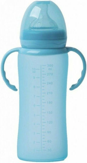 Bo Jungle Biberoane Bebelusi Sticlă Thermo Bottle cu Tetina Din Silicon pentru 3+ Luni Bej Bej 240ml