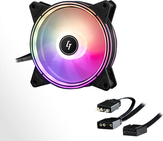 Chieftec NF-1225 Case Fan 120mm (1600rpm / 68cfm) με ARGB Φωτισμό και Σύνδεση 3-Pin / 4-Pin PWM