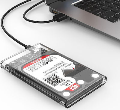Orico Θήκη για Σκληρό Δίσκο 2.5" SATA III με σύνδεση USB 3.1 σε Διάφανο χρώμα