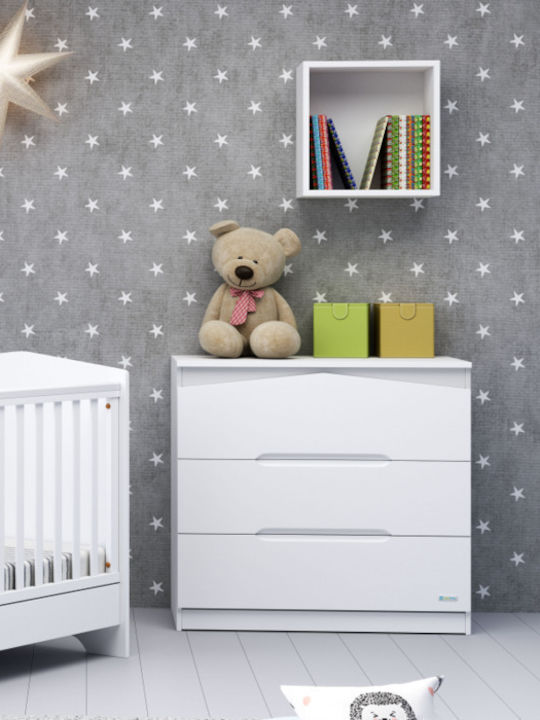 Casababy Rabbit Seturi de mobilier pentru copii cu Pat și Comodă Alb / Maro