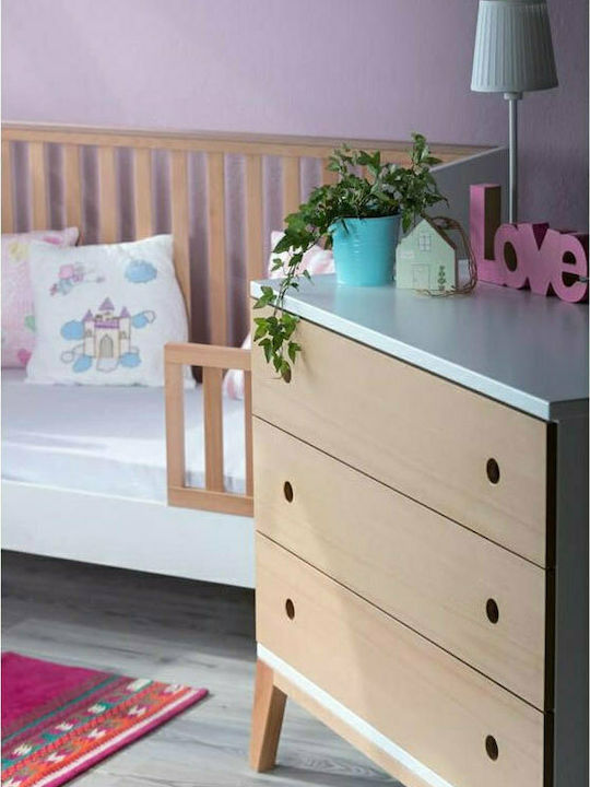 Santa Bebe Luna Комплекти бебешки мебели с Креват и Комод Бял / Бежов 119-434