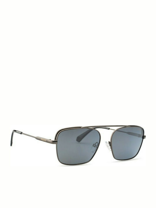 Polaroid Men's Sunglasses with Gray Metal Frame and Black Polarized Lens PLD6131/S R80/M9