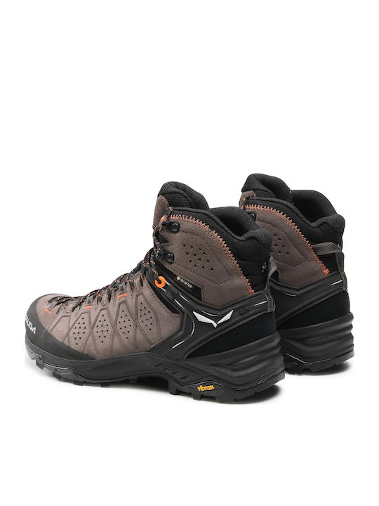 Salewa ALP Trainer 2 Mid GTX Men's Hiking Boots Waterproof With Gore-Tex Membrane Brown