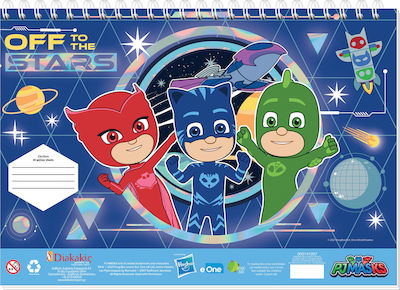 Διακάκης Ζωγραφικό Μπλοκ PJ Masks C4 22.9x32.4cm 40 Blätter