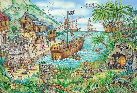 Puzzle pentru Copii Pirate Cove Pirate Flag 100buc Schmidt Spiele