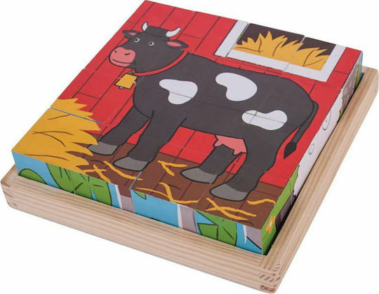 Lemnos Puzzle pentru Copii Ferma 16buc Big Jigs