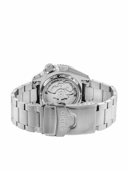 Seiko 5 Sports Ανδρικό Ρολόι 43mm Αυτόματο με Ασημί Μεταλλικό Μπρασελέ
