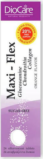 DioCare Maxi-Flex Glucosamine Chondroitin Collagen Joint & Bone Health Supplement 24 eff. tabs Orange