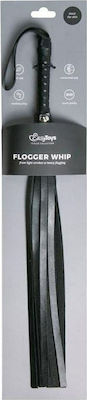 Easytoys Leather Flogger Whip Small in Schwarz Farbe ET290BLK