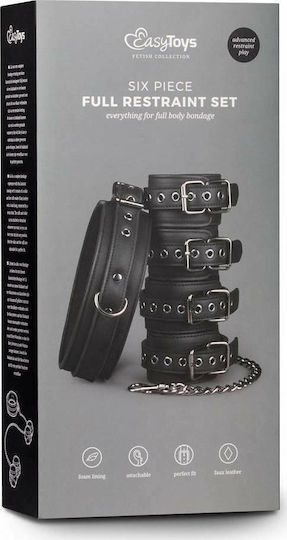 Easytoys Neck & Limb Restraint Set in Black Color 3pcs