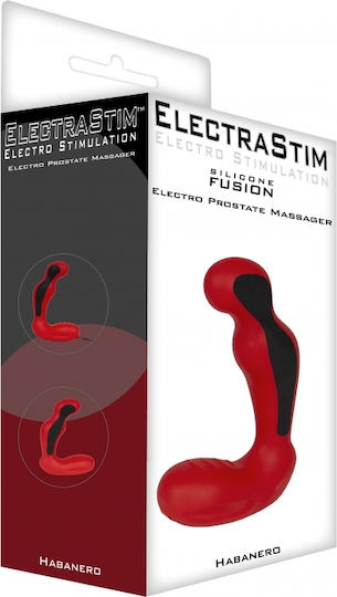 Electrastim Silicone Fusion Habanero Prostate Massager за Електростимулация в Червен Цвят