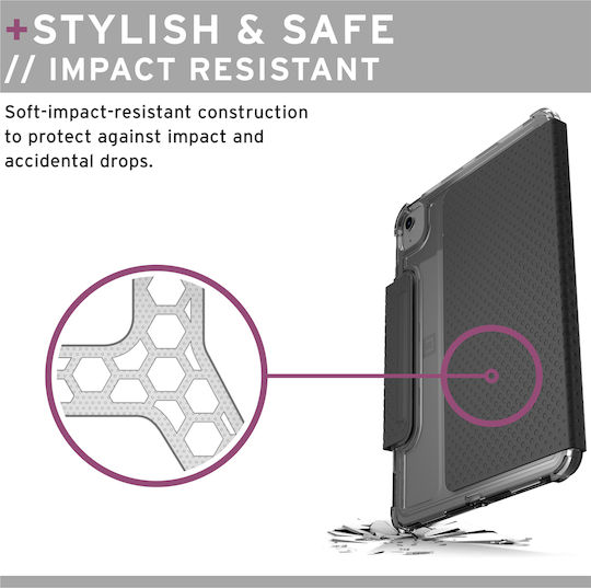 UAG U Lucent Flip Cover Durable Black (iPad Air 2020/2022)