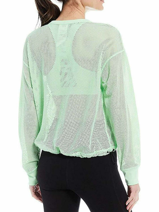 DKNY Women's Athletic Blouse Long Sleeve Green