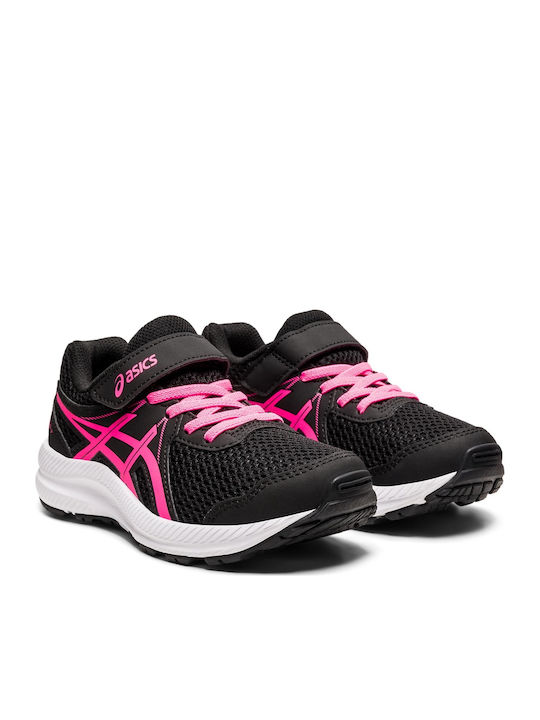 Gt 1000 10 Ps Kids Sports Shoes Running with Hoop & Loop Closure Black